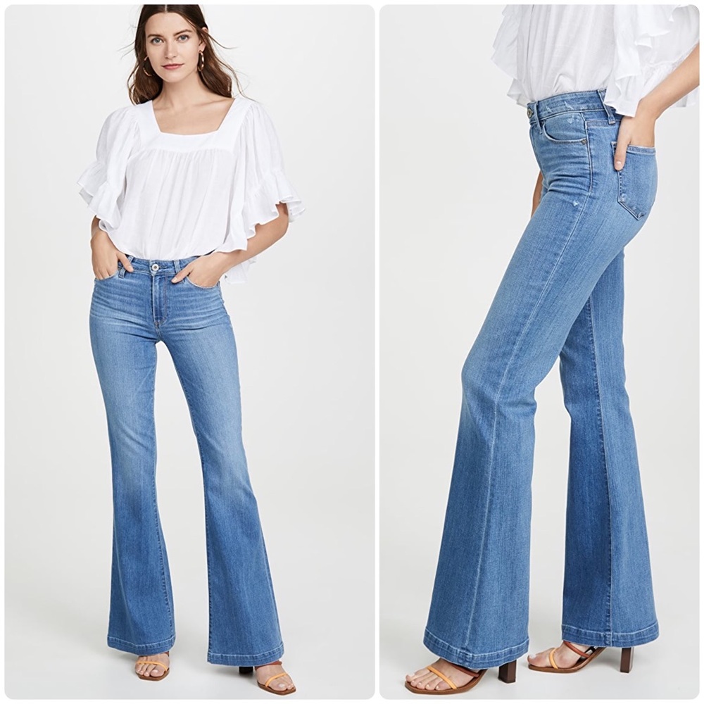 Paige Genevieve High Waist Wide Leg Jeans